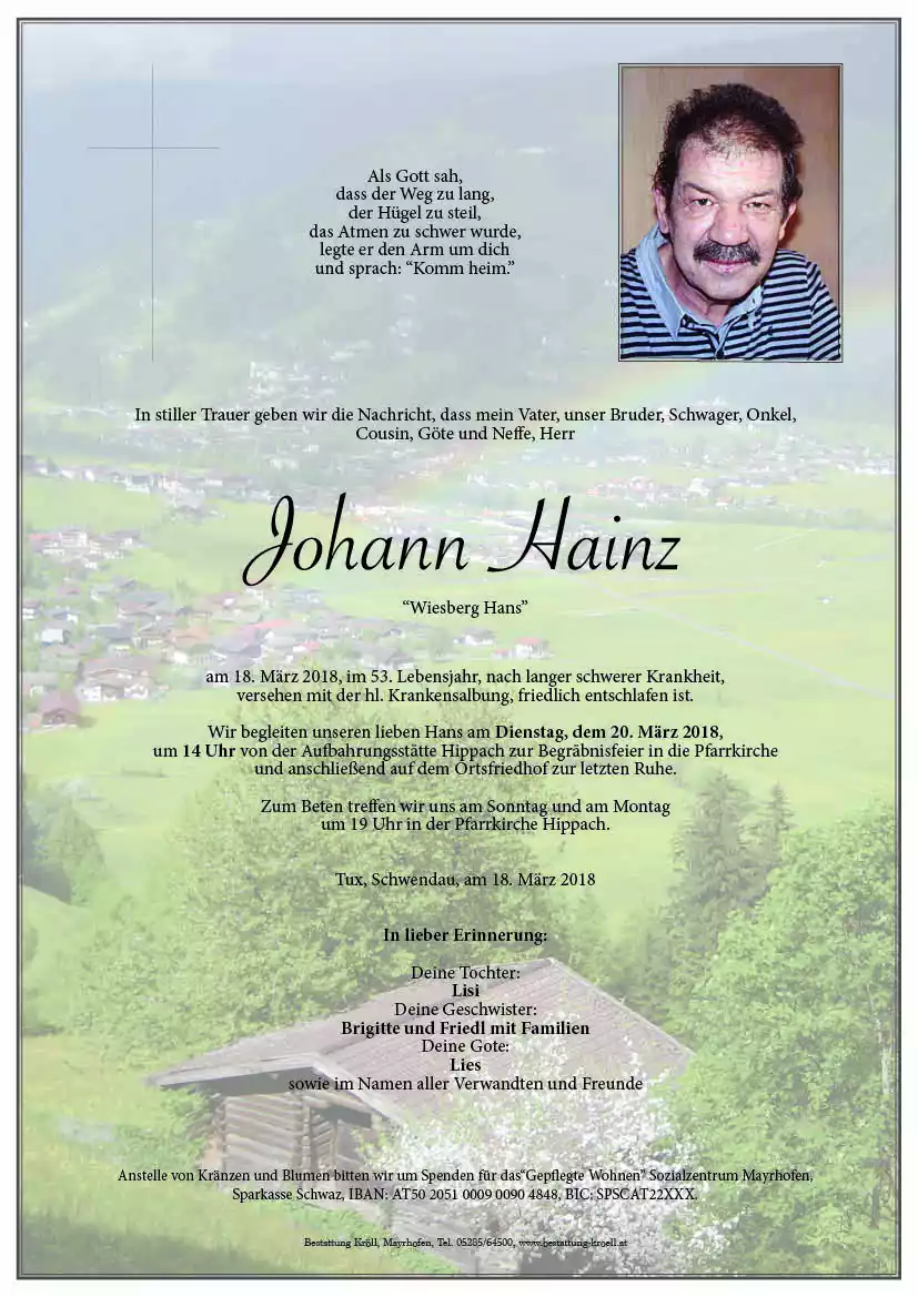 Parte von Johann Hainz